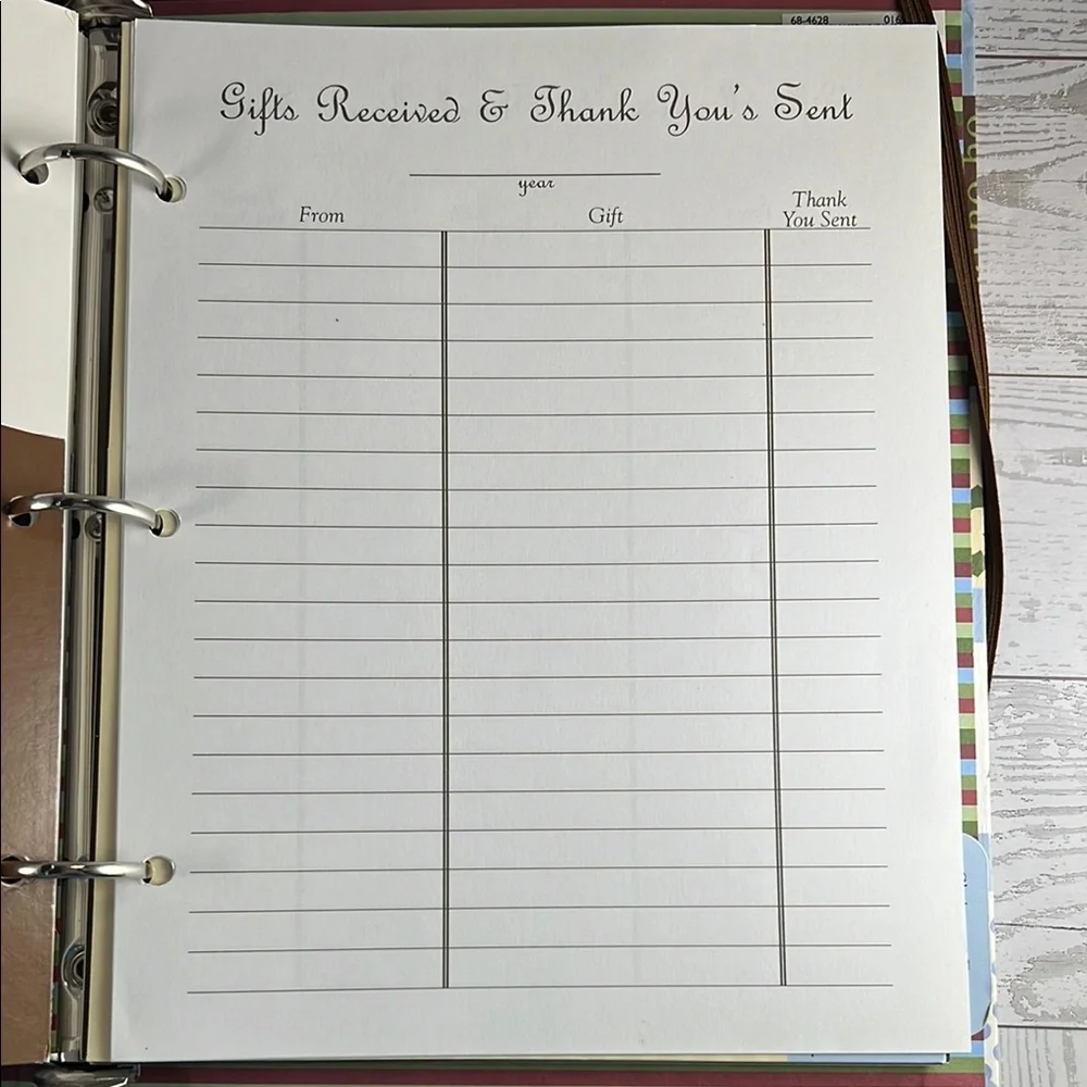 Holiday Organizer Journal with Brown and Blue Cover